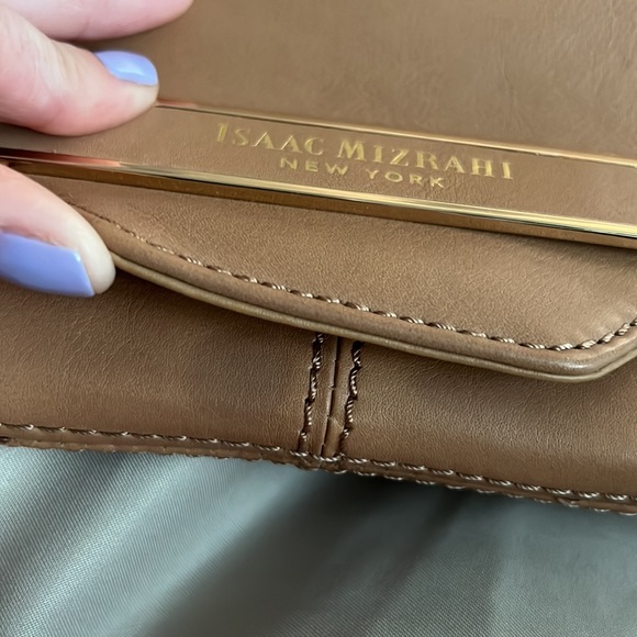Isaac Mizrahi Tan Leather Clutch - Picture 7 of 7